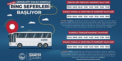 ÇENGELKÖY - KULELİ - KANDİLLİ  RİNG SEFERLERİ BAŞLIYOR