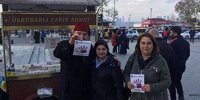 DSP İl Kadın Kolları Üsküdar ve Kadıköy'de Kadına Şiddete Hayır Dedi